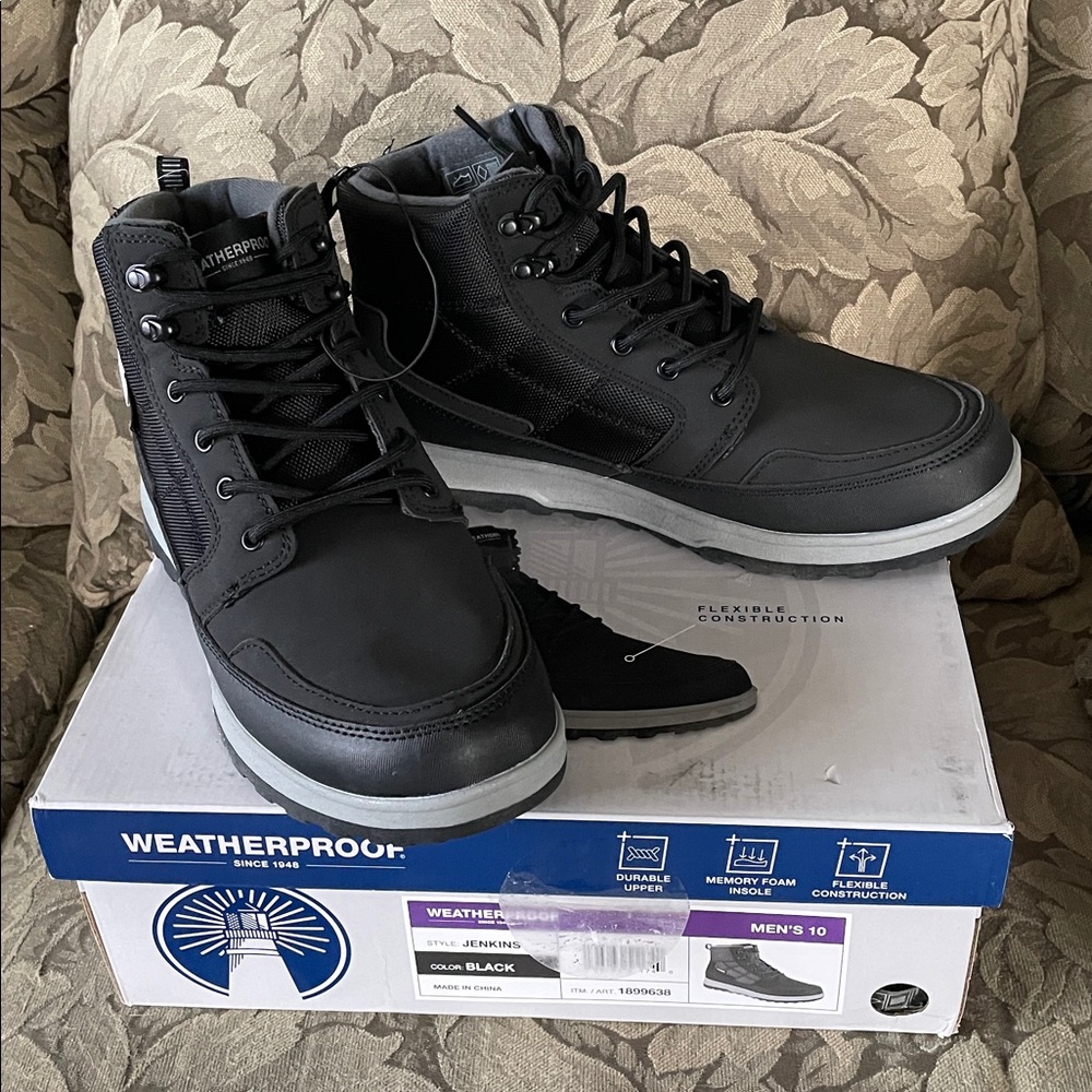 WEATHERPROOF Jenkins Sneakerboot, Men’s 10, Black